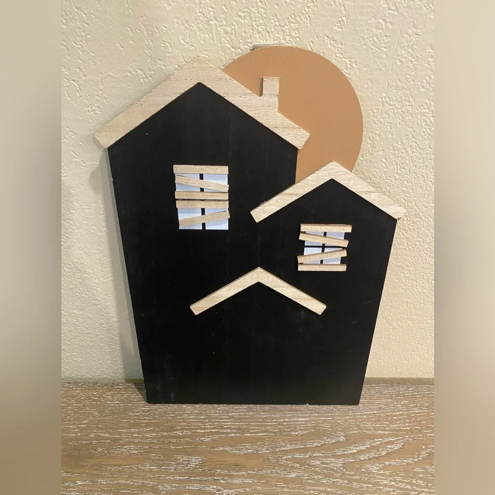 Target Halloween Haunted House Wood Sign New
